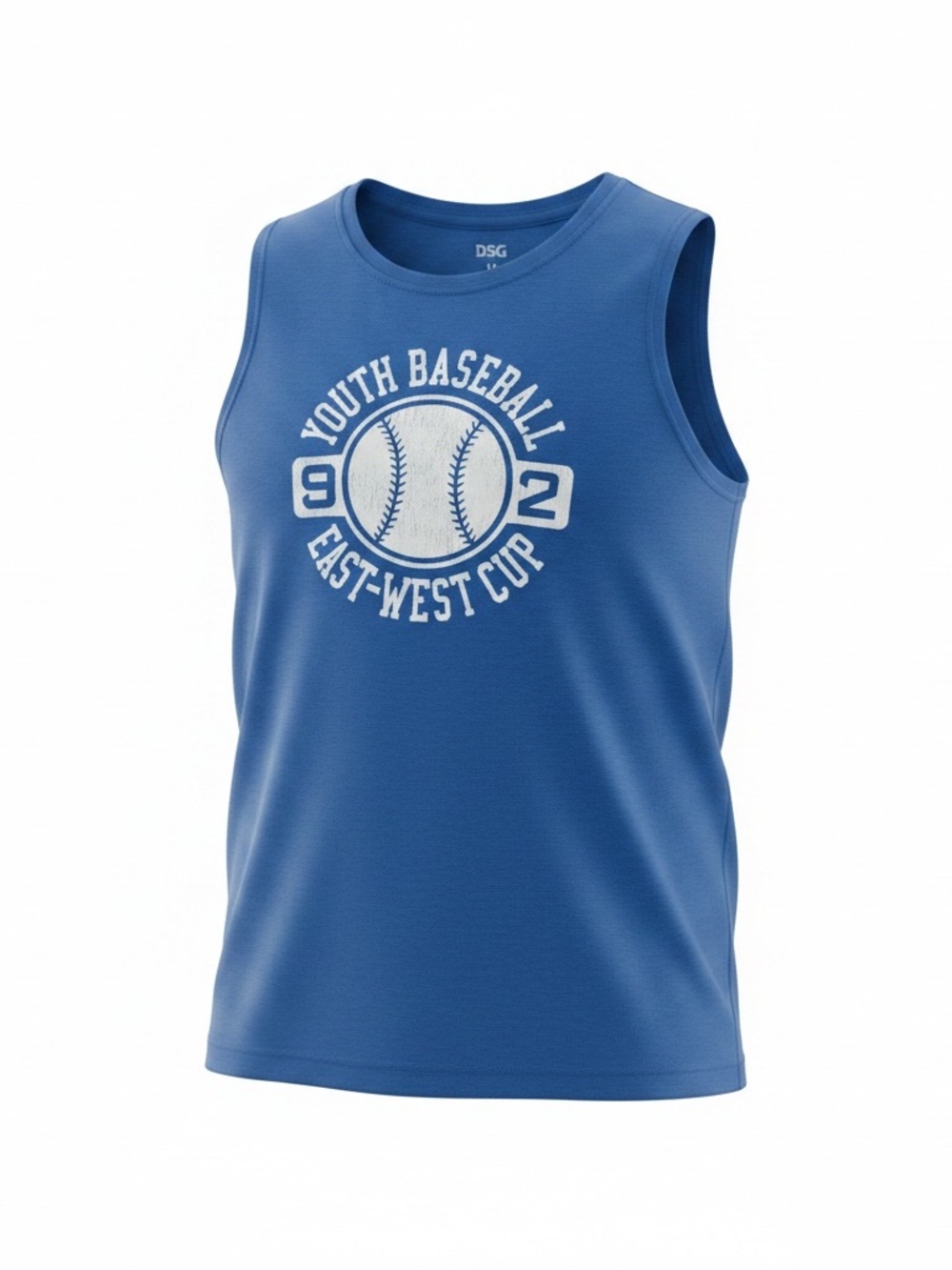 DSG Youth Royal Blue Baseball Graphic Tank Top